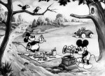 Still from 'The Picnic' featuring Mickey and Minnie picnicking
