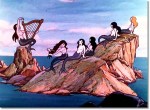 King Neptune © Walt Disney Still from 'King Neptune' featuring several mermaids on a rock