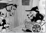 Still from 'The Steeple Chase' featuring Mickey, his horse and the colonel in a wheelchair