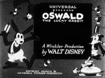 Oswald the Lucky Rabbit title card © Walt Disney