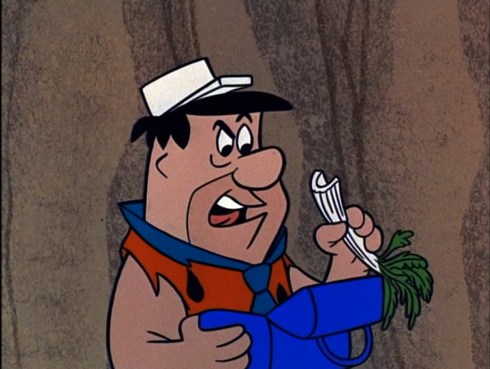 Fred Flinstone Before and After © Hanna-Barbera